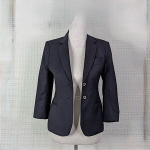NWOT NSF Navy Wool Blazer with Button Detail - Size Medium